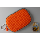 Pixel-Multi-Täschchen Neon-Orange