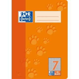 Oxford Heft A5 Lineatur 7, 16 Blatt, 90g/m²