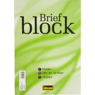 Briefblock A5 Lineatur 6, 50 Blatt, 70g/m²