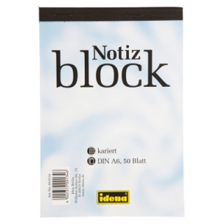 Notizblock A6 Lineatur 22, 50 Blatt, 70g/m²