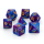 7-Würfel-Set polyedrisch blau-violett