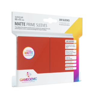Gamegenic - Matte Prime Hüllen - Rot (100 Hüllen)