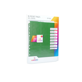 Gamegenic - Sideloading 18-Pocket Seiten 10er-Pack Grün