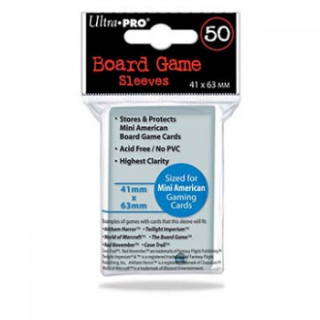 UP - Brettspiel Sleeves - US Mini Format 41x63mm (50 Sleeves)