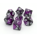 7-Würfel-Set polyedrisch violett-grau