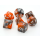 7-Würfel-Set polyedrisch orange-grau