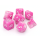 7-Würfel-Set polyedrisch pink-perlweiß