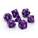 7-Würfel-Set polyedrisch violett opak