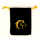 Würfeltasche 9x7cm schwarz-gold Motiv Pferd 2
