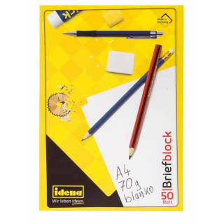 Schulblock A4 blanko, 50 Blatt, 70g/m²