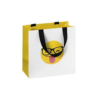 Mini Geschenktasche Emoji mit Brille