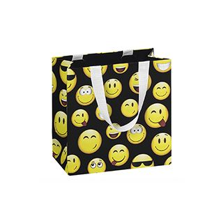 Mini Geschenktasche Emoji schwarz