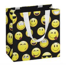 Mini Geschenktasche Emoji schwarz