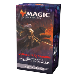 Magic: The Gathering Abenteuer in den Forgotten Realms Prerelease-Pack | 6 Draft-Booster (90 Magic-Karten) + Zubehör - DE