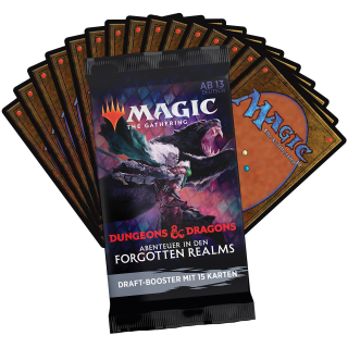 Magic: The Gathering Abenteuer in den Forgotten Realms Draft-Booster | 15 Magic-Karten - DE
