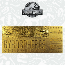 Jurassic World 24k Gold Plated Gyrosphere Collectible Ticket