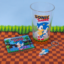 Sonic the Hedgehog 3-in-1 Geschenkset - Glas, Untersetzer...