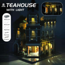 Mould King - Tee Restaurant Altstadt Gebäude mit LED Beleuchtung