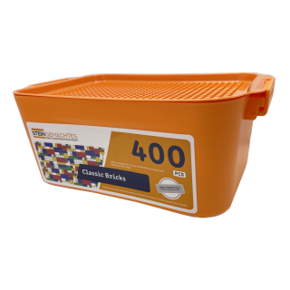 Kazi - Classic Bricks-Box mit 400 Plates in Rot - Blau - Grün - Weiß - Gelb