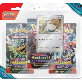 Pokémon - Karmesin & Purpur 06 Maskerade im Zwielicht - 3-Pack-Blister - Relaxo - deutsch