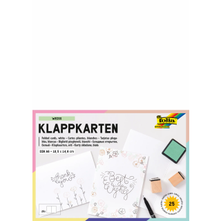 Briefkarten doppelt hoch weiß DIN A6 25 Stück
