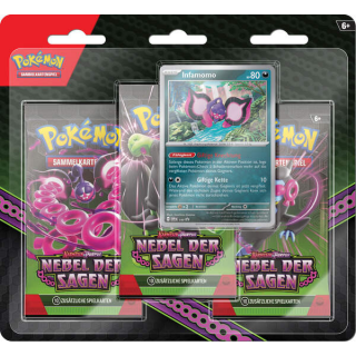 Pokémon - Karmesin & Purpur 06.5 Nebel der Sagen - 3-Pack Blister Infamomo - deutsch