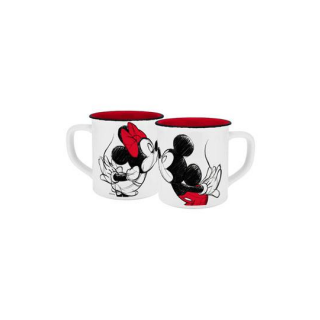 Disney Tasse Micky Kiss Sketch rot